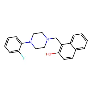 1-{[4-(2-Fluorophenyl)piperazin-1-yl]methyl}naphthalen-2-ol structure