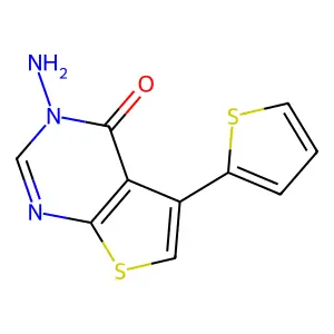 3-amino-5-thien-2-ylthieno[2,3-d]pyrimidin-4(3H)-one structure