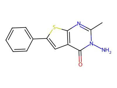 3-Amino-2-methyl-6-phenylthieno[2,3-d]pyrimidin-4-one structure