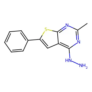 4-Hydrazinyl-2-methyl-6-phenylthieno(2,3-d)pyrimidine structure