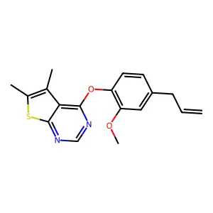 4-(2-Methoxy-4-(2-propen-1-yl)phenoxy)-5,6-dimethylthieno(2,3-d)pyrimidine structure