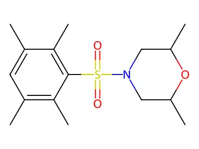 2,6-Dimethyl-4-[(2,3,5,6-tetramethylphenyl)sulfonyl]morpholine structure
