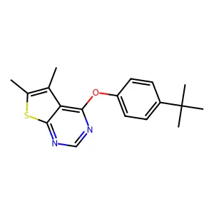 4-(4-Tert-butylphenoxy)-5,6-dimethylthieno[2,3-d]pyrimidine structure