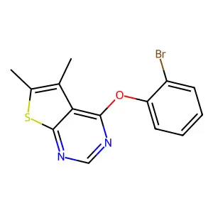 4-(2-Bromophenoxy)-5,6-dimethylthieno[2,3-d]pyrimidine structure
