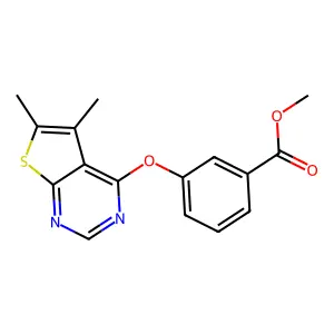 Methyl 3-[(5,6-dimethylthieno[2,3-d]pyrimidin-4-yl)oxy]benzoate structure
