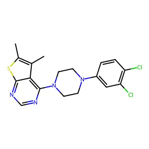 4-[4-(3,4-Dichlorophenyl)piperazin-1-yl]-5,6-dimethylthieno[2,3-d]pyrimidine structure