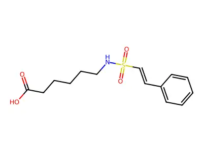 6-(2-Phenyl-ethenesulfonylamino)-hexanoic acid structure