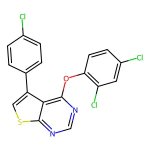5-(4-Chlorophenyl)-4-(2,4-dichlorophenoxy)thieno[2,3-d]pyrimidine structure