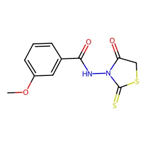 3-methoxy-N-(4-oxo-2-sulfanylidene-1,3-thiazolidin-3-yl)benzamide structure