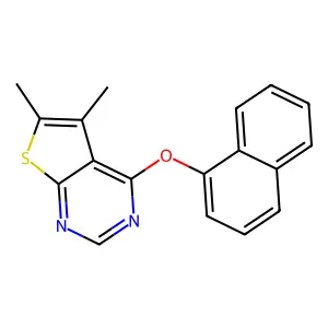 5,6-Dimethyl-4-(naphthalen-1-yloxy)thieno[2,3-d]pyrimidine structure