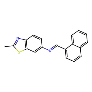 (E)-2-methyl-N-(naphthalen-1-ylmethylene)benzo[d]thiazol-6-amine structure