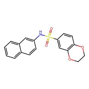 N-(Naphthalen-2-yl)-2,3-dihydrobenzo[b][1,4]dioxine-6-sulfonamide structure