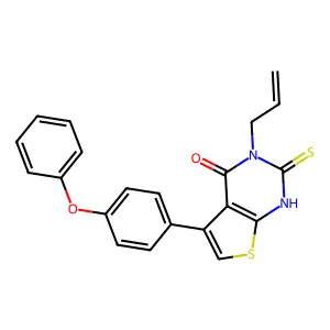 3-allyl-5-(4-phenoxyphenyl)-2-thioxo-2,3-dihydrothieno[2,3-d]pyrimidin-4(1H)-one structure