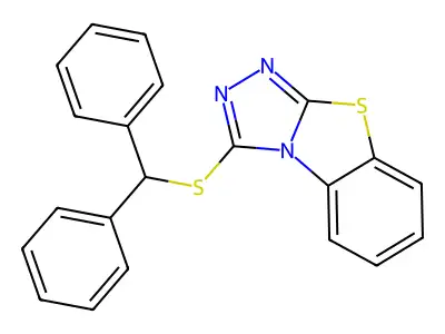 3-(Benzhydrylsulfanyl)[1,2,4]triazolo[3,4-b][1,3]benzothiazole structure