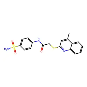 2-[(4-methylquinolin-2-yl)sulfanyl]-N-(4-sulfamoylphenyl)acetamide structure