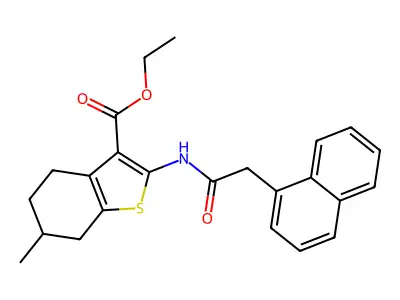 ethyl 6-methyl-2-(2-(naphthalen-1-yl)acetamido)-4,5,6,7-tetrahydrobenzo[b]thiophene-3-carboxylate structure