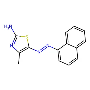 (Z)-4-methyl-5-(2-(naphthalen-1-yl)hydrazono)thiazol-2(5H)-imine structure