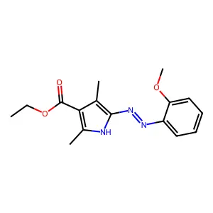 ethyl (2E)-2-[2-(2-methoxyphenyl)hydrazinylidene]-3,5-dimethyl-2H-pyrrole-4-carboxylate structure