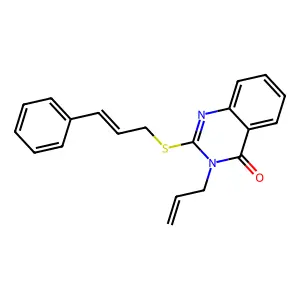 3-allyl-2-(cinnamylsulfanyl)-4(3H)-quinazolinone structure