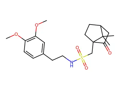 N-[2-(3,4-dimethoxyphenyl)ethyl]-1-{7,7-dimethyl-2-oxobicyclo[2.2.1]heptan-1-yl}methanesulfonamide structure