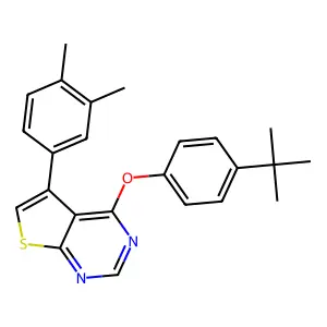 4-(4-Tert-butylphenoxy)-5-(3,4-dimethylphenyl)thieno[2,3-d]pyrimidine structure