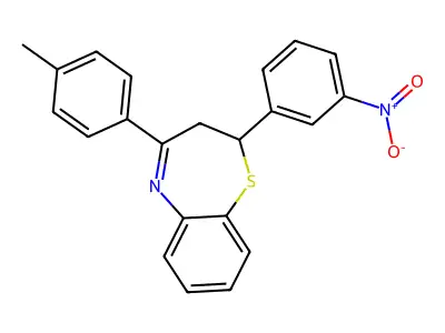 4-(4-Methylphenyl)-2-(3-nitrophenyl)-2,3-dihydro-1,5-benzothiazepine structure