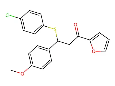 3-[(4-Chlorophenyl)sulfanyl]-1-(furan-2-yl)-3-(4-methoxyphenyl)propan-1-one structure