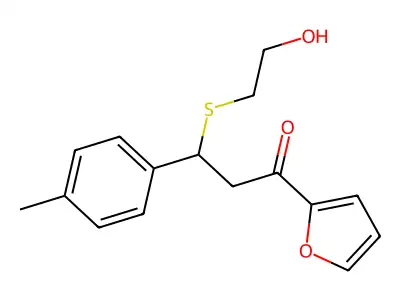 1-(Furan-2-yl)-3-[(2-hydroxyethyl)sulfanyl]-3-(4-methylphenyl)propan-1-one structure