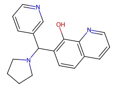 7-(Pyridin-3-yl(pyrrolidin-1-yl)methyl)quinolin-8-ol structure