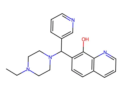 7-[(4-Ethyl-1-piperazinyl)-(3-pyridinyl)methyl]-8-quinolinol structure