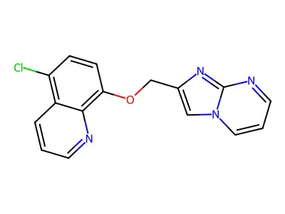 5-Chloro-8-(imidazo[1,2-a]pyrimidin-2-ylmethoxy)quinoline structure