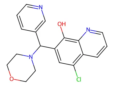 5-Chloro-7-(morpholino(pyridin-3-yl)methyl)quinolin-8-ol structure