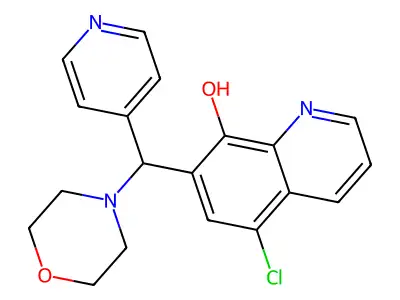 5-Chloro-7-[morpholin-4-yl(pyridin-4-yl)methyl]quinolin-8-ol structure