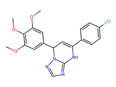 5-(4-CHLOROPHENYL)-7-(3,4,5-TRIMETHOXYPHENYL)-4H,7H-[1,2,4]TRIAZOLO[1,5-A]PYRIMIDINE structure