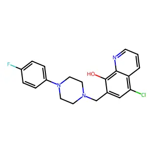 5-Chloro-7-{[4-(4-fluorophenyl)-1-piperazinyl]methyl}-8-quinolinol structure