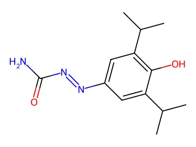 {[4-Oxo-3,5-bis(propan-2-yl)cyclohexa-2,5-dien-1-ylidene]amino}urea structure