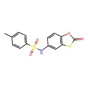 4-methyl-N-(2-oxo-1,3-benzoxathiol-5-yl)benzenesulfonamide structure