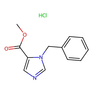 Imidazole-5-carboxylic acid, 1-benzyl-, methyl ester, hydrochloride structure