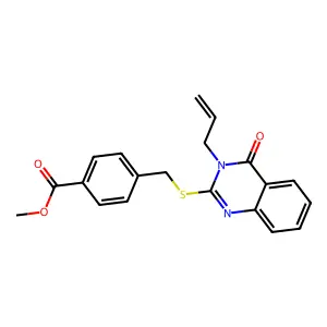 Methyl 4-[(4-oxo-3-prop-2-enylquinazolin-2-yl)sulfanylmethyl]benzoate structure
