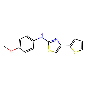 (4-Methoxy-phenyl)-(4-thiophen-2-yl-thiazol-2-yl)-amine structure