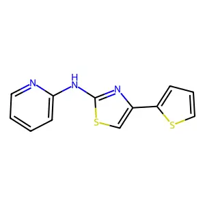Pyridin-2-yl-(4-thiophen-2-yl-thiazol-2-yl)-amine structure