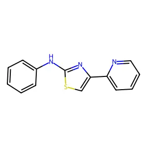 N-Phenyl-4-(2-pyridinyl)-2-thiazolamine structure