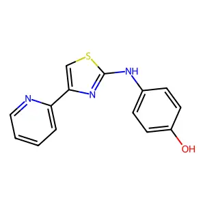 4-[(4-Pyridin-2-yl-1,3-thiazol-2-yl)amino]phenol structure