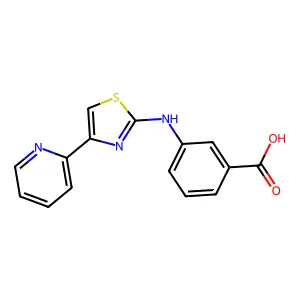 3-(4-Pyridin-2-yl-thiazol-2-ylamino)-benzoic acid structure