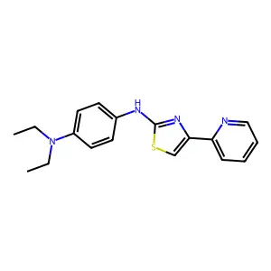 4-N,4-N-diethyl-1-N-(4-pyridin-2-yl-1,3-thiazol-2-yl)benzene-1,4-diamine structure