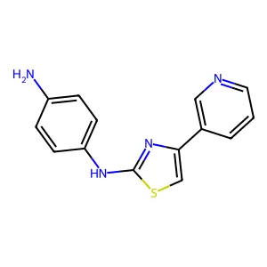4-N-(4-pyridin-3-yl-1,3-thiazol-2-yl)benzene-1,4-diamine structure