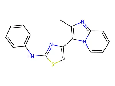 2-Thiazolamine, 4-(2-methylimidazo[1,2-a]pyridin-3-yl)-N-phenyl- structure