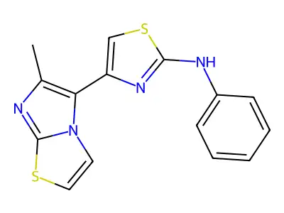 4-(6-Methylimidazo(2,1-b)thiazol-5-yl)-N-phenyl-2-thiazolamine structure
