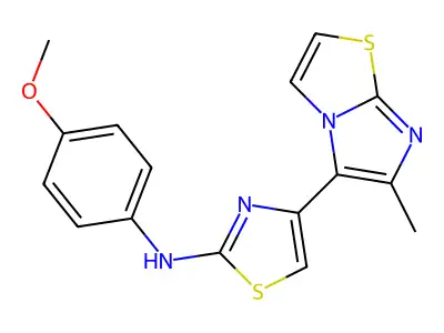 N-(4-methoxyphenyl)-4-(6-methylimidazo[2,1-b][1,3]thiazol-5-yl)-1,3-thiazol-2-amine structure