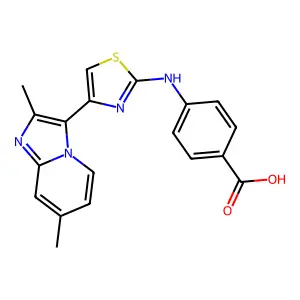 4-[[4-(2,7-Dimethylimidazo[1,2-a]pyridin-3-yl)-2-thiazolyl]amino]benzoic Acid structure